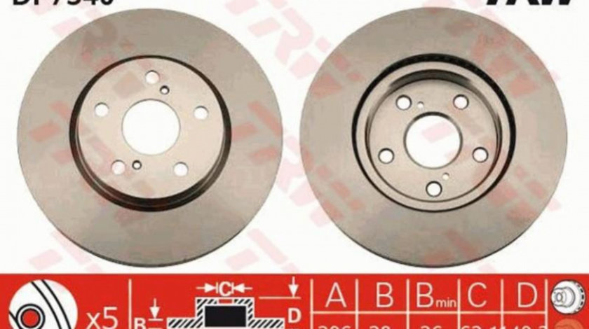 Disc frana Lexus IS C (GSE2_) 2009-2016 #2 0986479633