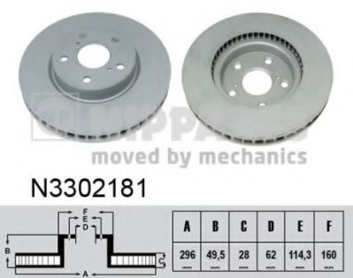 Disc frana LEXUS IS C (GSE2_) (2009 - 2016) NIPPARTS N3302181 piesa NOUA