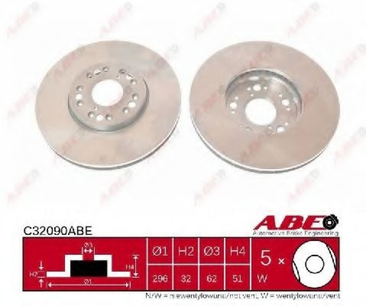 Disc frana LEXUS IS I (JCE1, GXE1) (1999 - 2005) ABE C32090ABE piesa NOUA