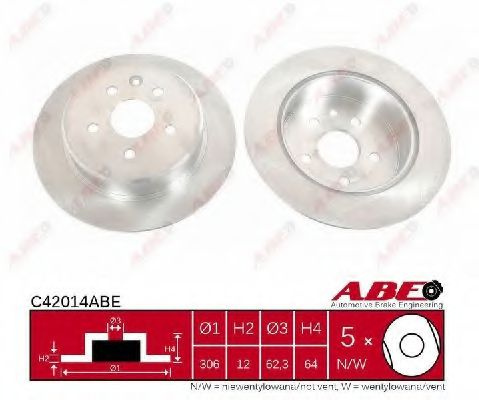 Disc frana LEXUS IS SportCross (2001 - 2005) ABE C42014ABE piesa NOUA
