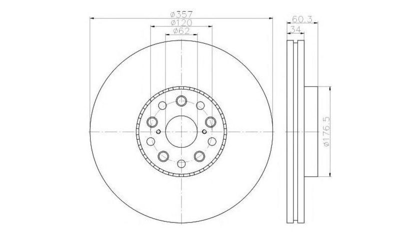 Disc frana Lexus LS (UVF4_, USF4_) 2006-2016 #2 18152045146