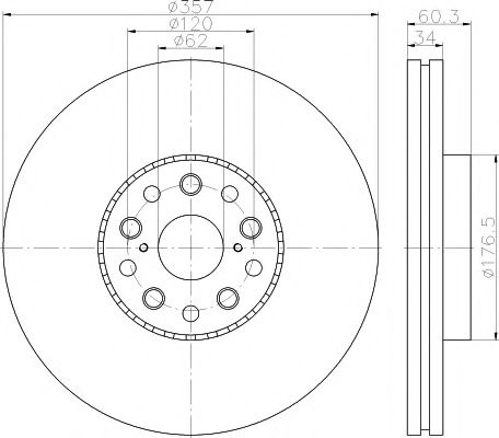 Disc frana LEXUS LS (UVF4, USF4) (2006 - 2016) TEXTAR 92224203 piesa NOUA