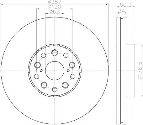Disc frana LEXUS LS (UVF4, USF4) (2006 - 2016) TEXTAR 92224203 piesa NOUA