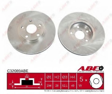 Disc frana LEXUS RX (MCU15) (2000 - 2003) ABE C32089ABE piesa NOUA