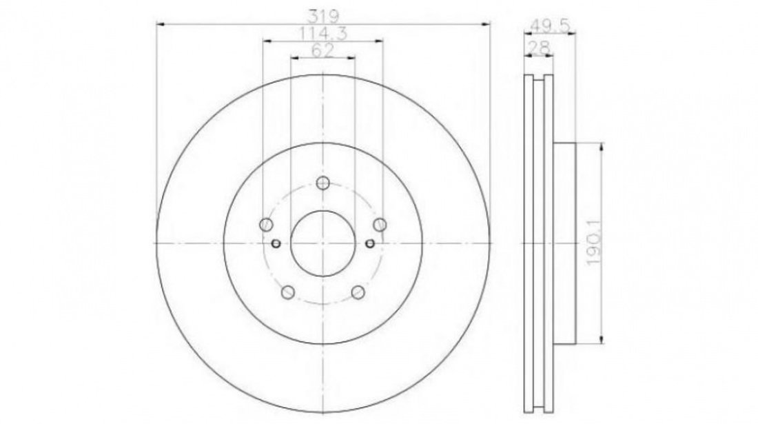 Disc frana Lexus RX (MHU3_, GSU3_, MCU3_) 2003-2008 #2 0986479722