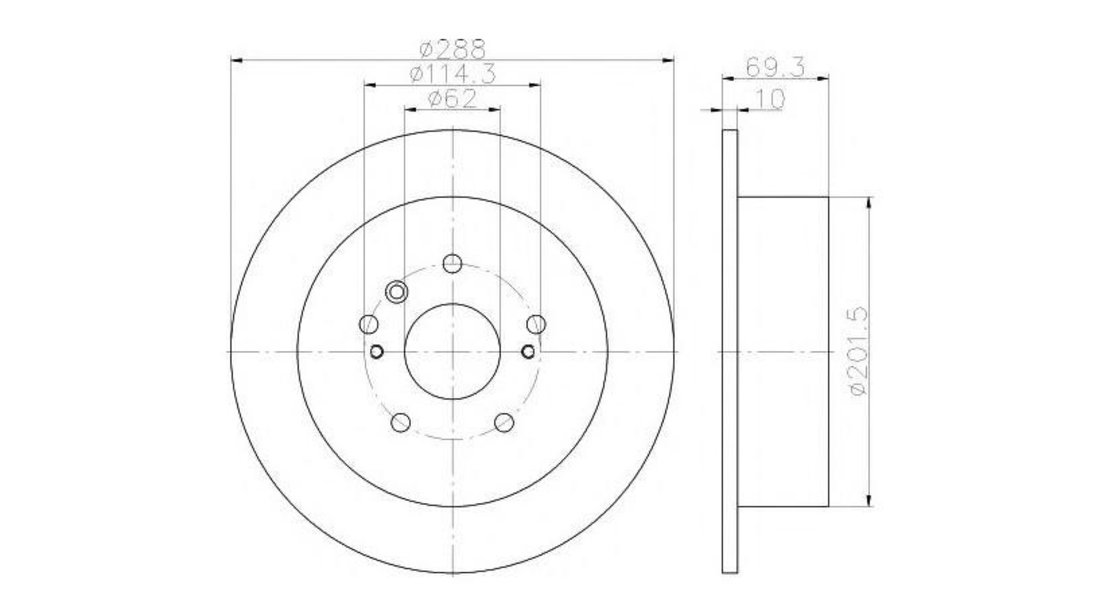 Disc frana Lexus RX (MHU3_, GSU3_, MCU3_) 2003-2008 #2 08A11110