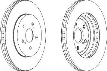 Disc frana LEXUS RX (MHU3, GSU3, MCU3) (2003 - 2008) FERODO DDF1544 piesa NOUA