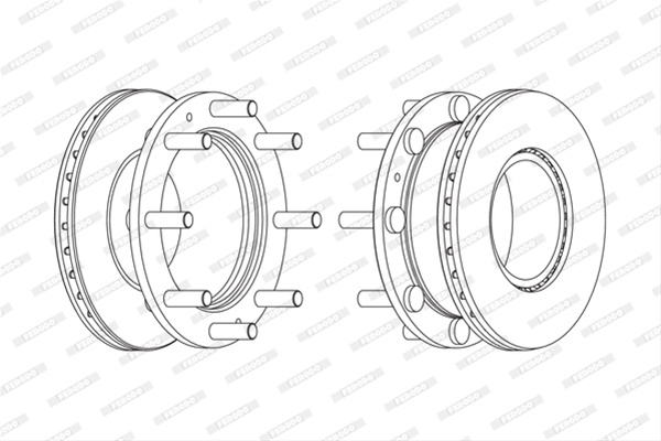 Disc Frana Livrabil 1 Buc Pret/buc Ferodo Iveco FCR308A