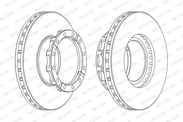 Disc Frana Livrabil 1 Buc Pret/buc Ferodo Iveco FCR254A