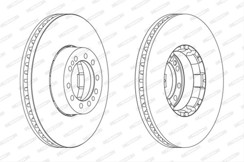 Disc Frana Livrabil 1 Buc - Pret/buc - Ferodo Nbb Renault Trucks FCR134A