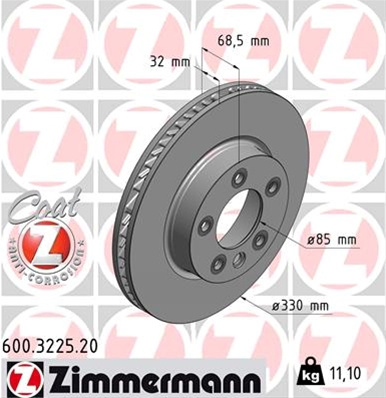 Disc Frana Livrabil 1 Buc Pret/buc Zimmermann Vag 600.3225.20