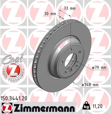 Disc Frana Livrabil 1 Buc Zimmermann Bmw 150.3441.20