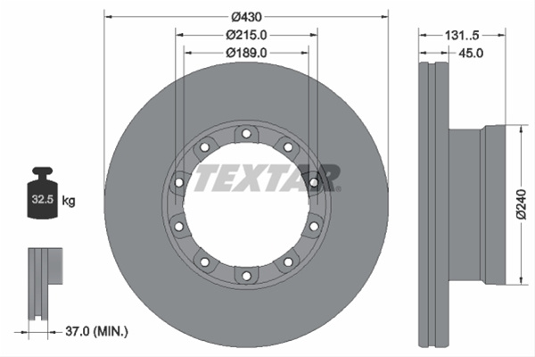 Disc Frana Livrabil 1 Bucata Textar 93308700