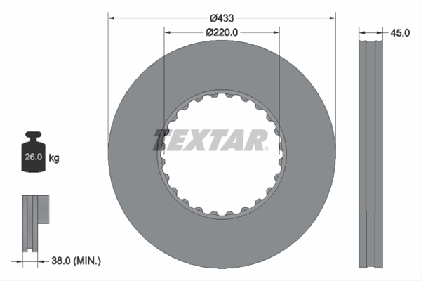 Disc Frana Livrabil 1 Bucata Textar Volvo 93272000