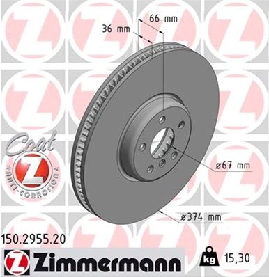 Disc Frana (livrabil La Bucata) Zimmermann Bmw 150.2955.20