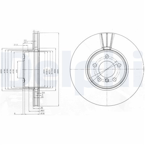Disc Frana (livrabil Numai Pereche) Delphi Land Rover BG9008C