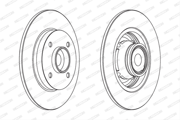 Disc Frana ( Livrabil Numai Pereche ) Ferodo Citroën DDF1560-1
