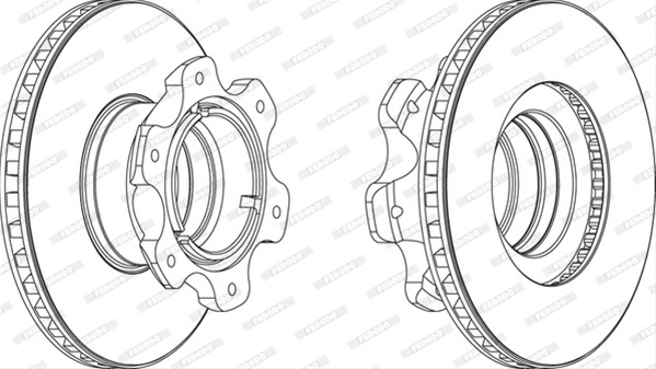 Disc Frana (livrabil Numai Pereche) Ferodo Mercedes-Benz FCR209A
