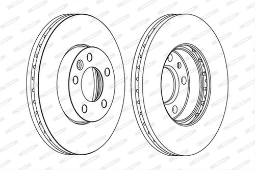 Disc Frana Livrabil Numai Pereche Ferodo Vw DDF1253C-1