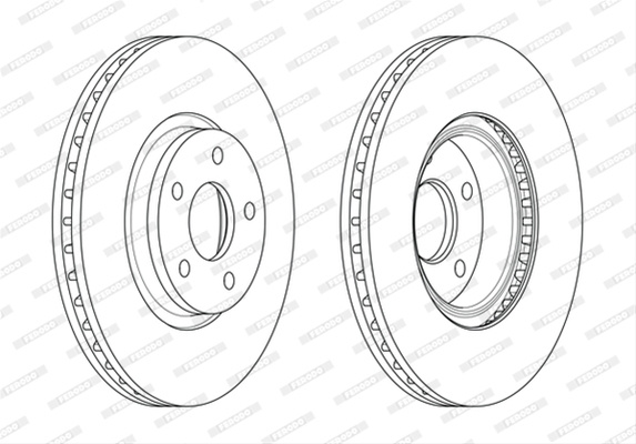 Disc Frana Livrabil Numai Pereche Pret/buc Ferodo Ford DDF1835C-1