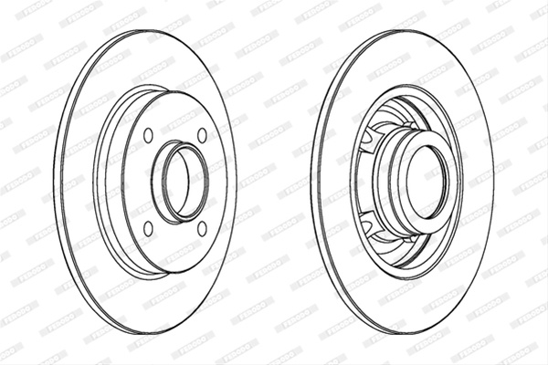 Disc Frana Livrabil Numai Pereche Pret/buc Ferodo Peugeot DDF1523C-1