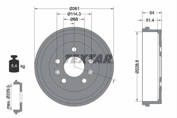 Disc Frana (livrabil Numai Pereche) Textar Nissan 94045500