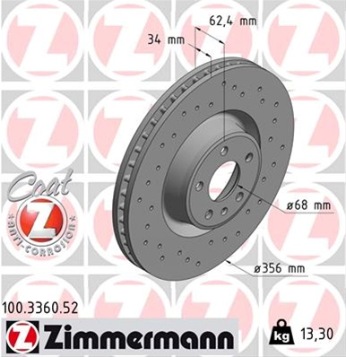 Disc Frana (livrabil Numai Pereche) Zimmermann Audi 100.3360.52