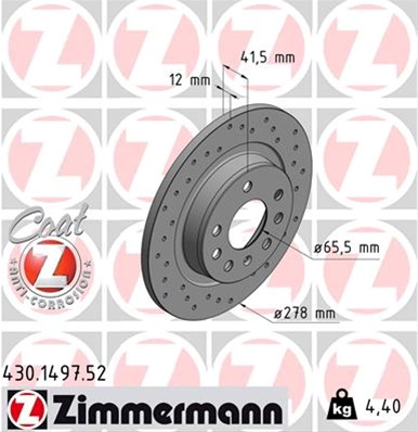 Disc Frana Livrabil Numai Pereche Zimmermann Baic 430.1497.52