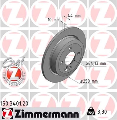 Disc Frana Livrabil Numai Pereche Zimmermann Bmw 150.3401.20