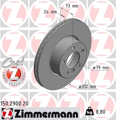 Disc Frana (livrabil Numai Pereche) Zimmermann Bmw 150.2900.20