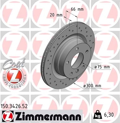 Disc Frana Livrabil Numai Pereche Zimmermann Bmw 150.3426.52