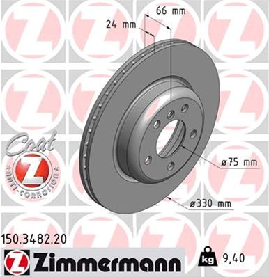 Disc Frana Livrabil Numai Pereche Zimmermann Bmw 150.3482.20