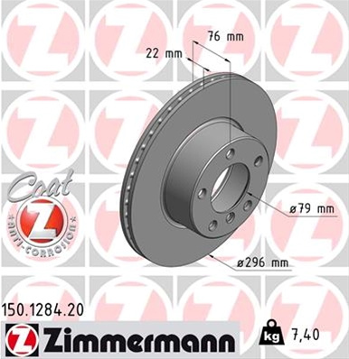 Disc Frana (livrabil Numai Pereche) Zimmermann Bmw 150.1284.20