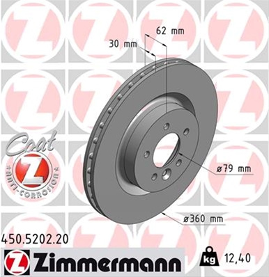 Disc Frana (livrabil Numai Pereche) Zimmermann Land Rover 450.5202.20