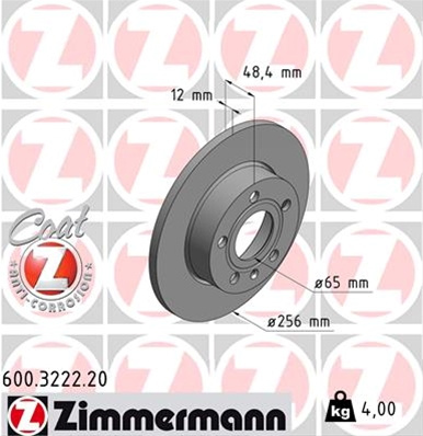 Disc Frana (livrabil Numai Pereche) Zimmermann Vag 600.3222.20