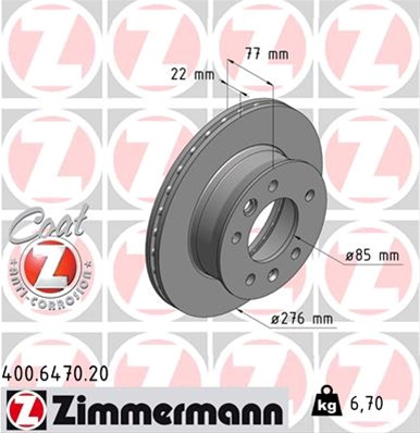 Disc Frana Livrabil Numai Pereche Zimmermann Vag 400.6470.20