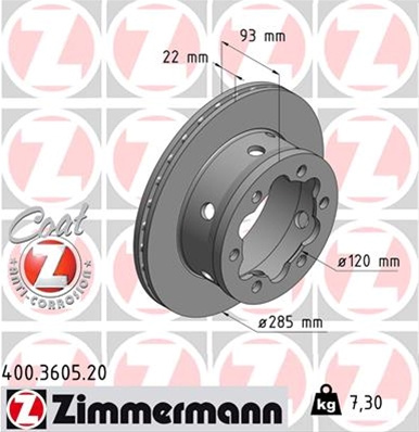 Disc Frana Livrabil Numai Pereche Zimmermann Vag 400.3605.20