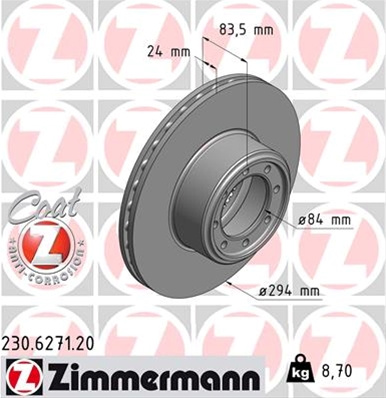 Disc Frana Livrabil Numai Pereche Zimmermann Iveco 230.6271.20