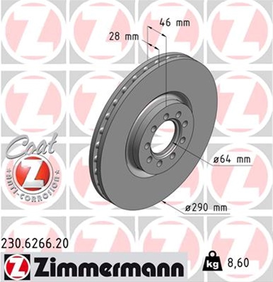 Disc Frana Livrabil Numai Preche Zimmermann Iveco 230.6266.20
