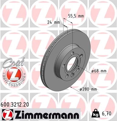Disc Frana Livrabil Numai Preche Zimmermann Vag 600.3212.20
