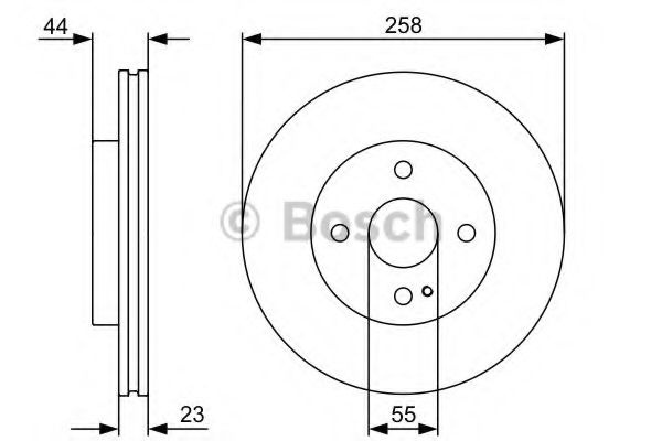 Disc frana MAZDA 2 (DE) (2007 - 2015) BOSCH 0 986 479 541 piesa NOUA