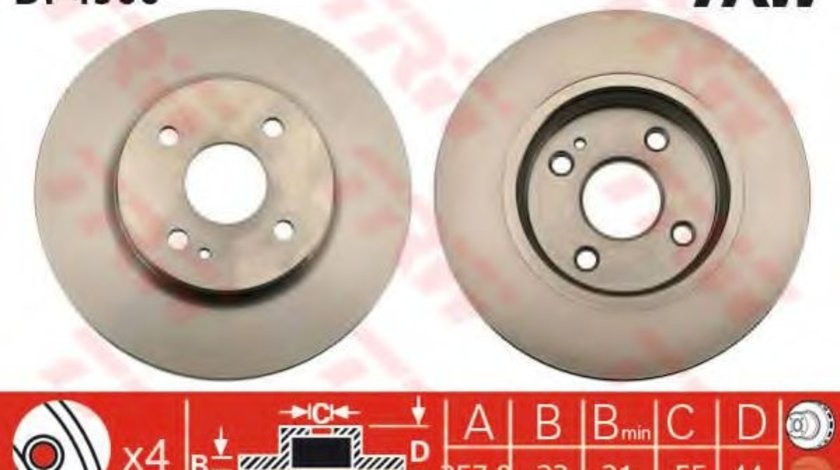 Disc frana MAZDA 2 (DE) (2007 - 2015) TRW DF4966 piesa NOUA