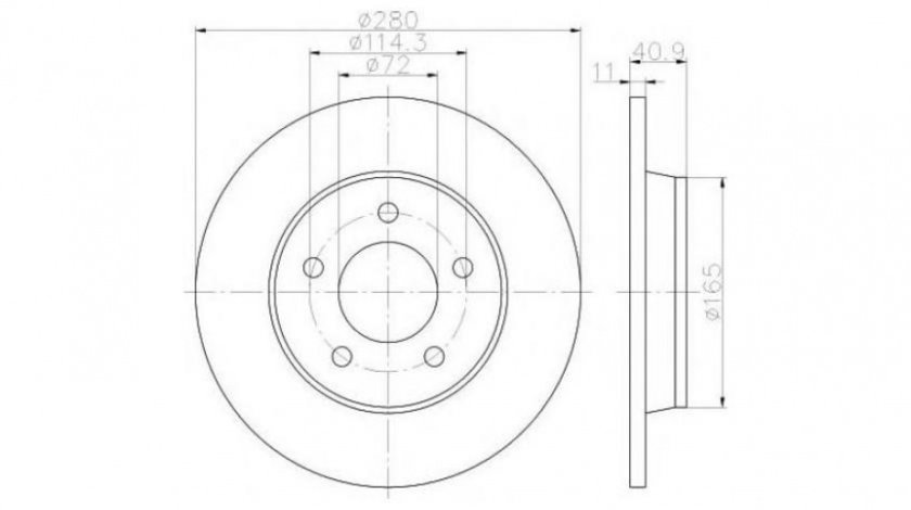 Disc frana Mazda 3 (BK) 2003-2009 #2 08997520