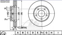 Disc frana MAZDA 3 (BK) (2003 - 2009) ATE 24.0125-...