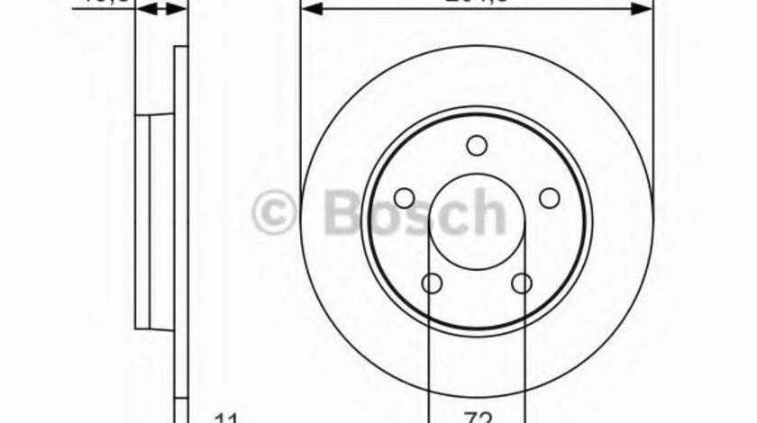 Disc frana MAZDA 3 (BK) (2003 - 2009) BOSCH 0 986 479 S50 piesa NOUA