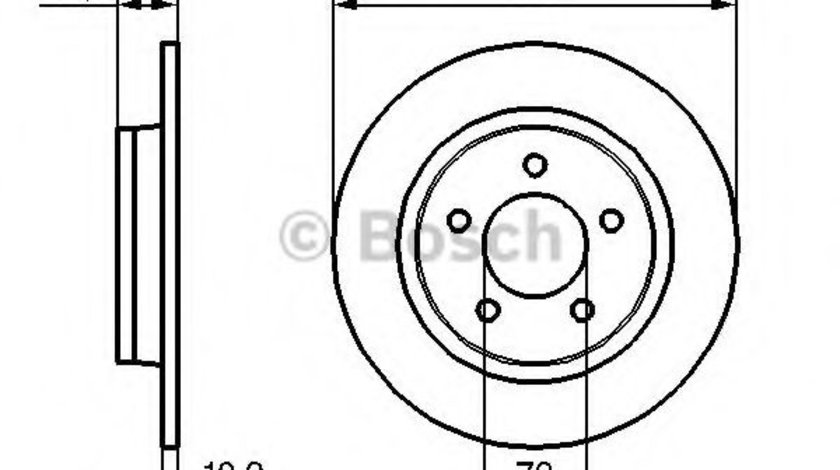 Disc frana MAZDA 3 (BK) (2003 - 2009) BOSCH 0 986 479 C79 piesa NOUA