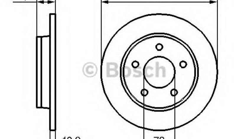 Disc frana MAZDA 3 (BK) (2003 - 2009) BOSCH 0 986 479 C77 piesa NOUA