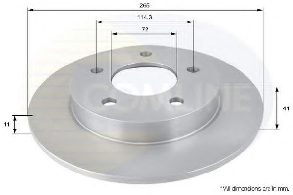 Disc frana MAZDA 3 (BL) (2008 - 2016) COMLINE ADC0448 piesa NOUA