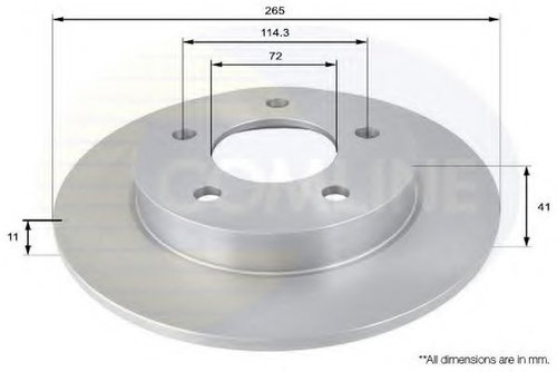 Disc frana MAZDA 3 (BL) (2008 - 2016) COMLINE ADC0448 piesa NOUA