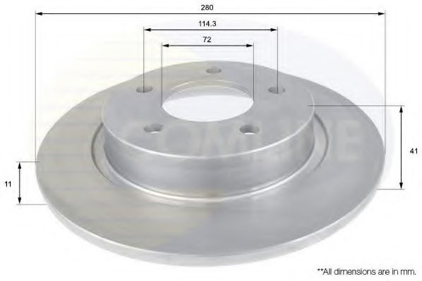 Disc frana MAZDA 3 (BL) (2008 - 2016) COMLINE ADC0449 piesa NOUA